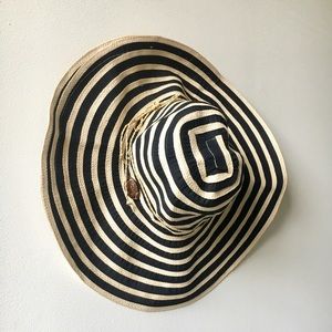 MOVING SALE! Headwear natural straw/ black hat